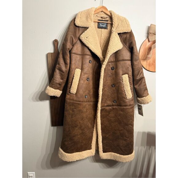 Levi's Brown and Cream Shearling Coat - Picture 1 of 7